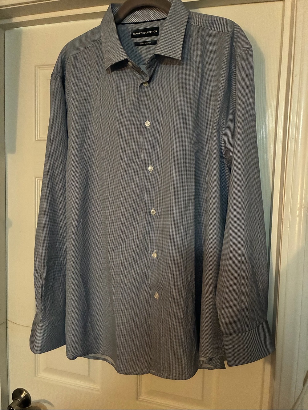 Report Collection Men's Long-Sleeve Dress Shirt - Light Blue